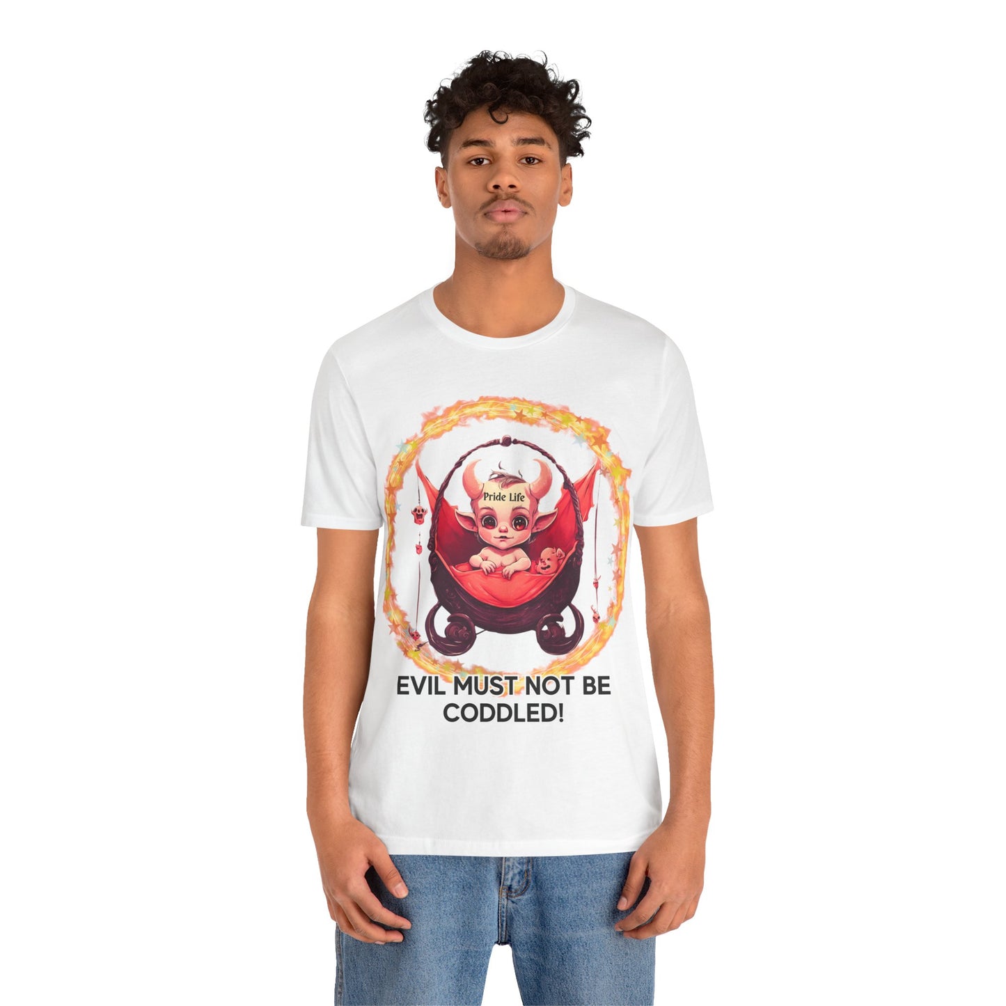 Christian Tee - Evil Must Not Be Coddled - Christian Warrior Apparel by The Holy Fight