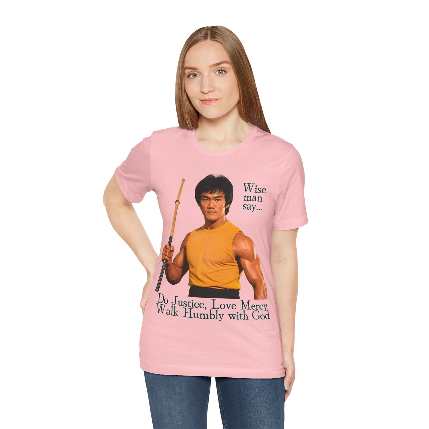 "Bruce Lee Wisdom T-Shirt | Do Justice, Love Mercy - Micah 6:8 Christian Apparel by The Holy Fight"