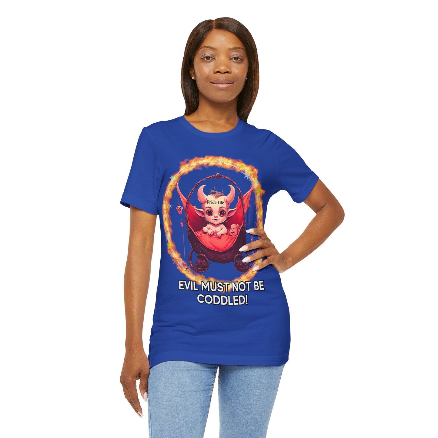 Christian Tee - Evil Must Not Be Coddled - Christian Warrior Apparel by The Holy Fight
