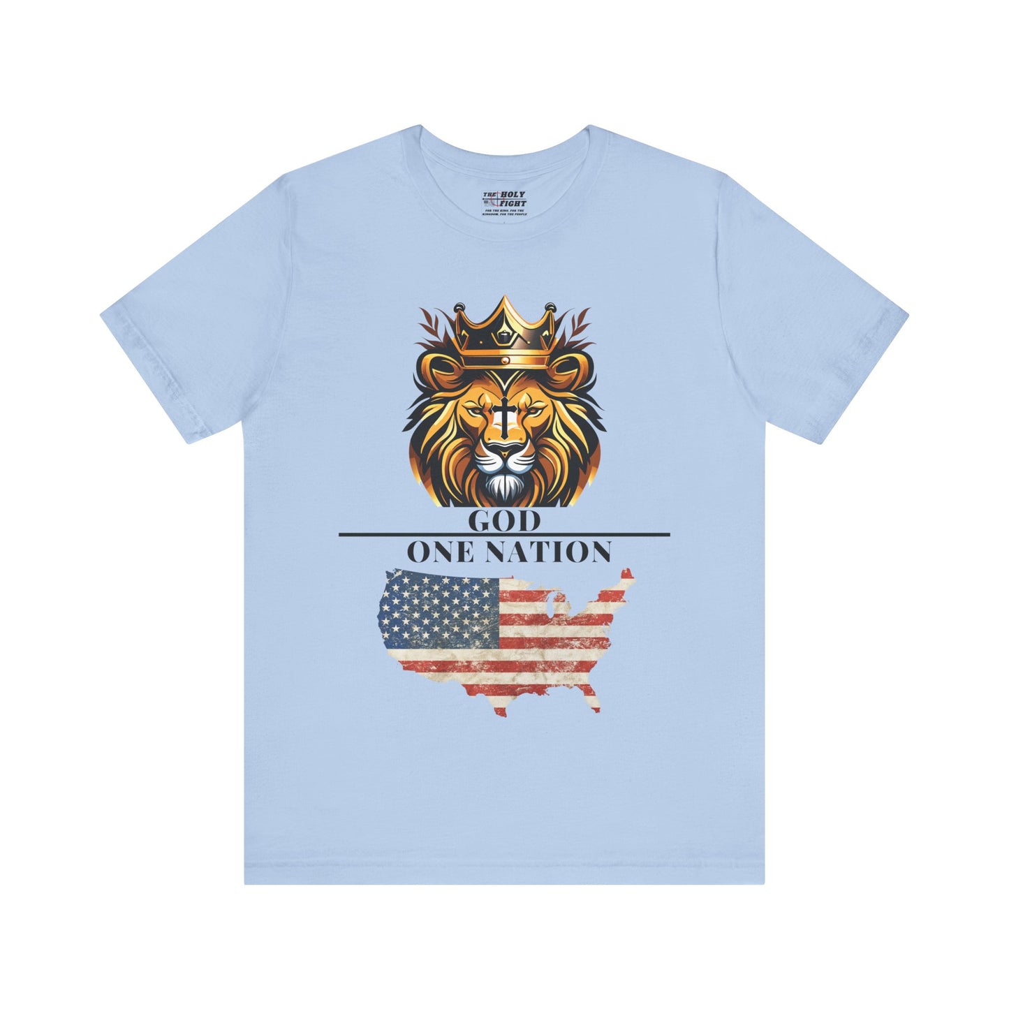 "One Nation Under God Christian T-Shirt – Patriotic Faith and Strength in Unity Apparel by The Holy Fight