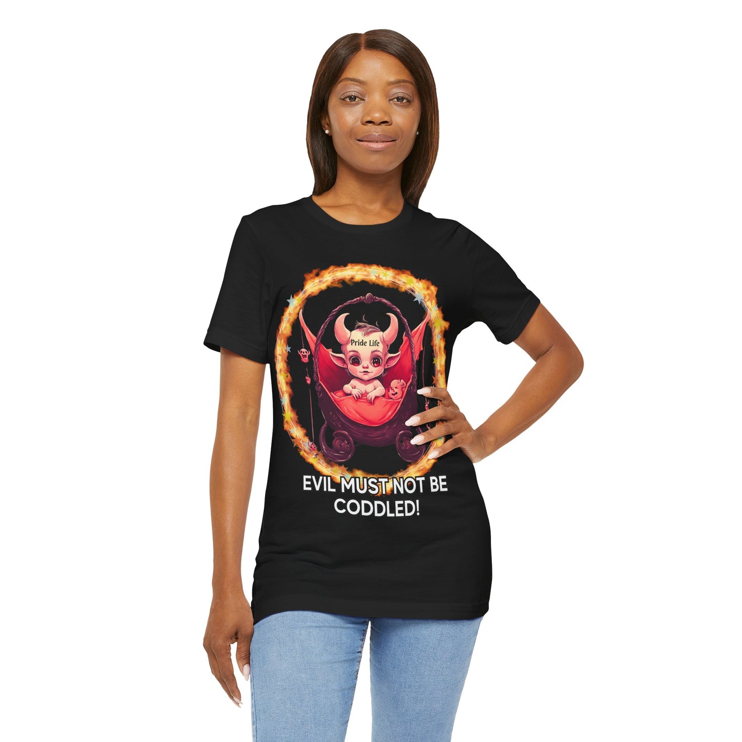 Christian Tee - Evil Must Not Be Coddled - Christian Warrior Apparel by The Holy Fight