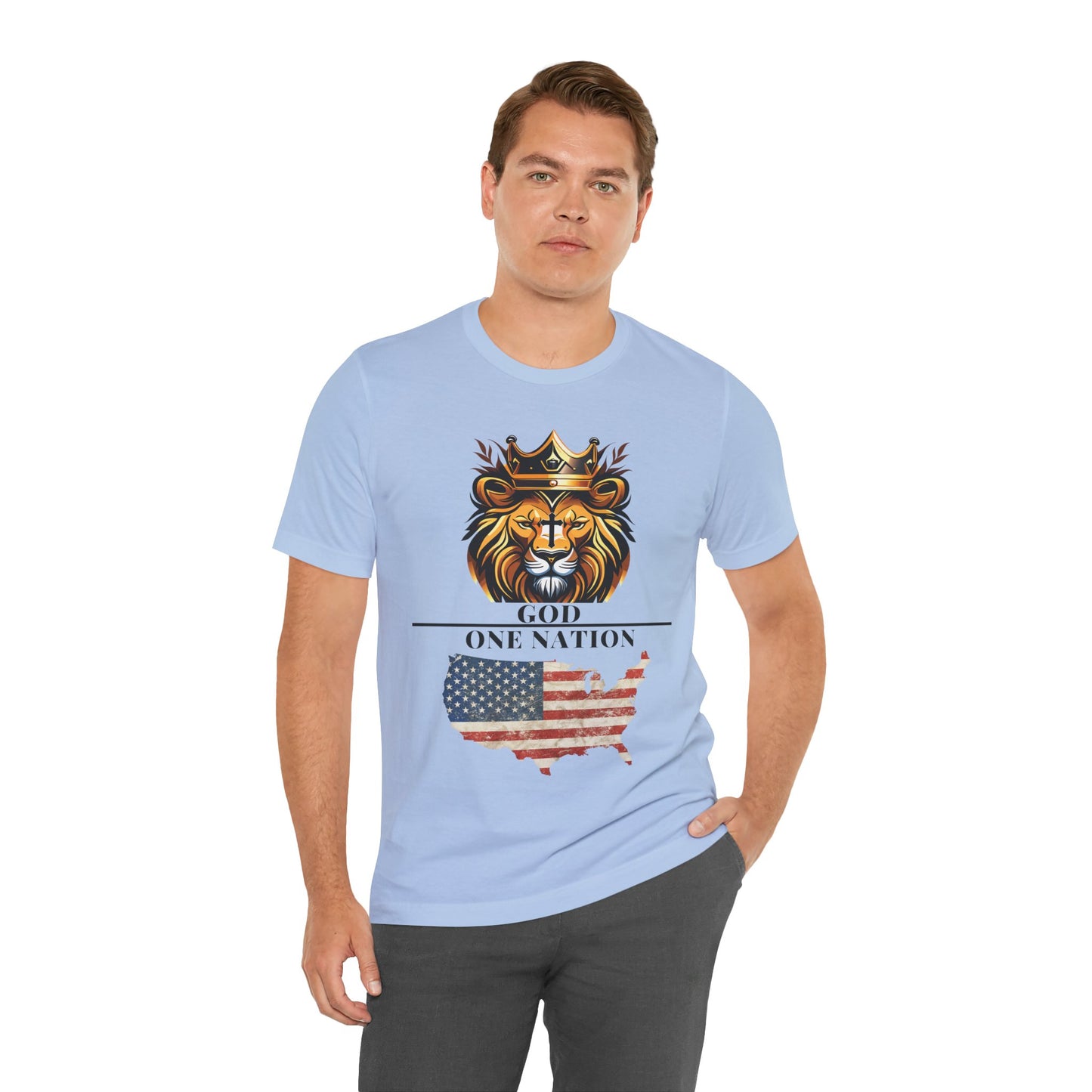 "One Nation Under God Christian T-Shirt – Patriotic Faith and Strength in Unity Apparel by The Holy Fight