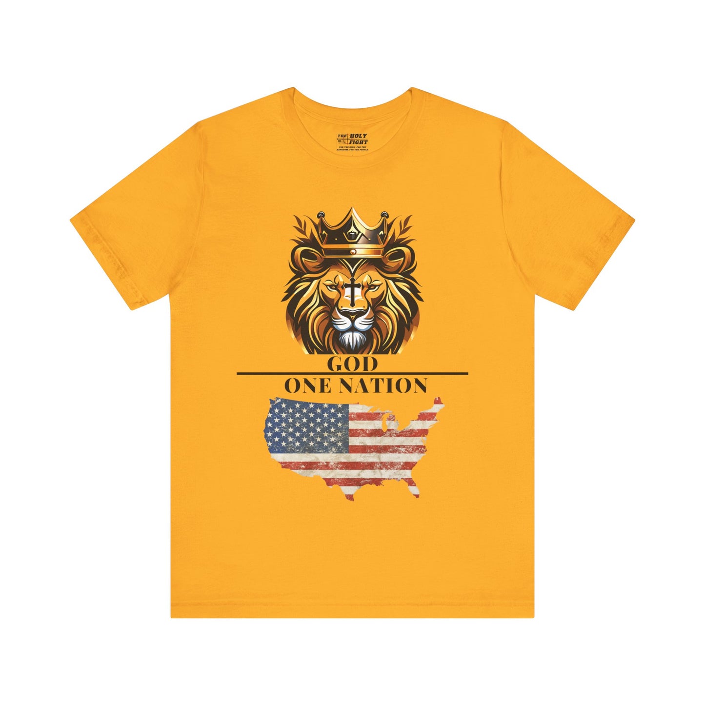 "One Nation Under God Christian T-Shirt – Patriotic Faith and Strength in Unity Apparel by The Holy Fight