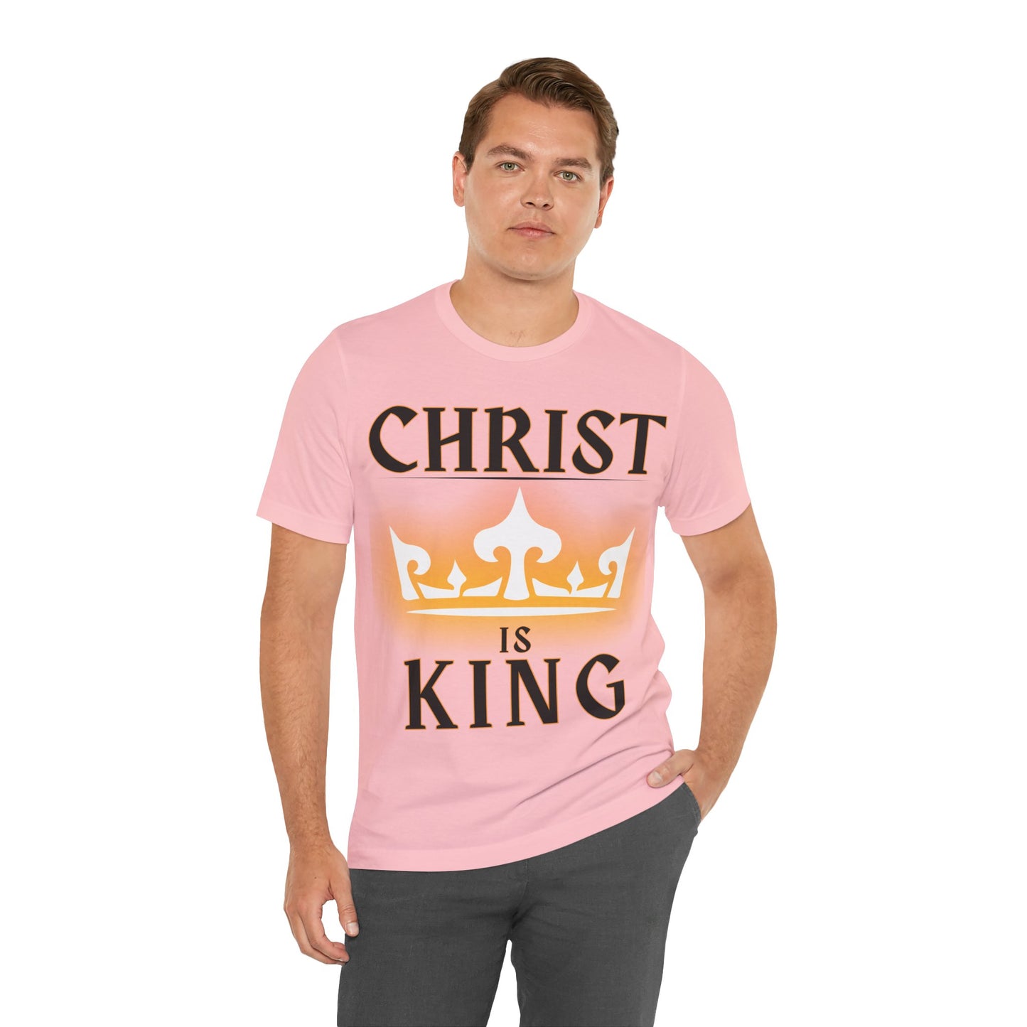 The Holy Fight “Christ is King” Christian T-Shirt – Shining Crown of Faith and Victory