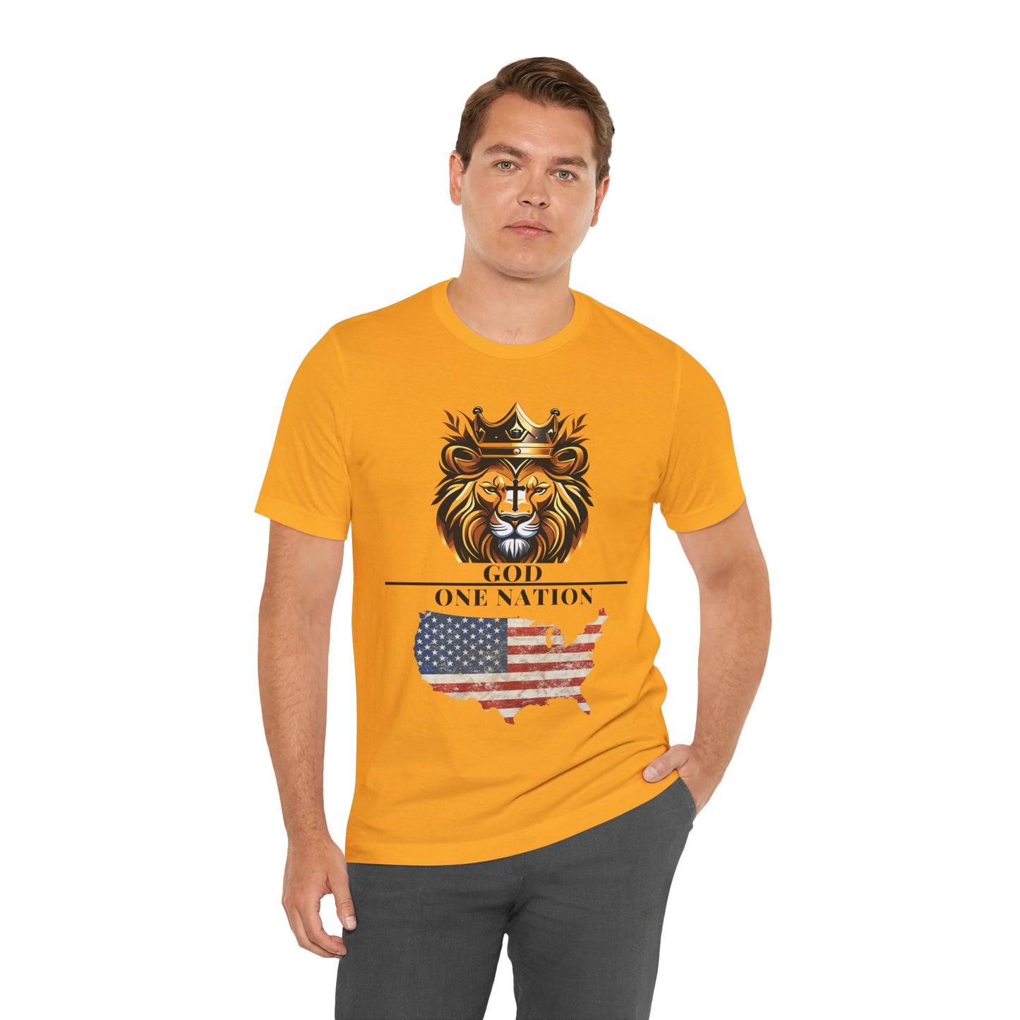"One Nation Under God Christian T-Shirt – Patriotic Faith and Strength in Unity Apparel by The Holy Fight