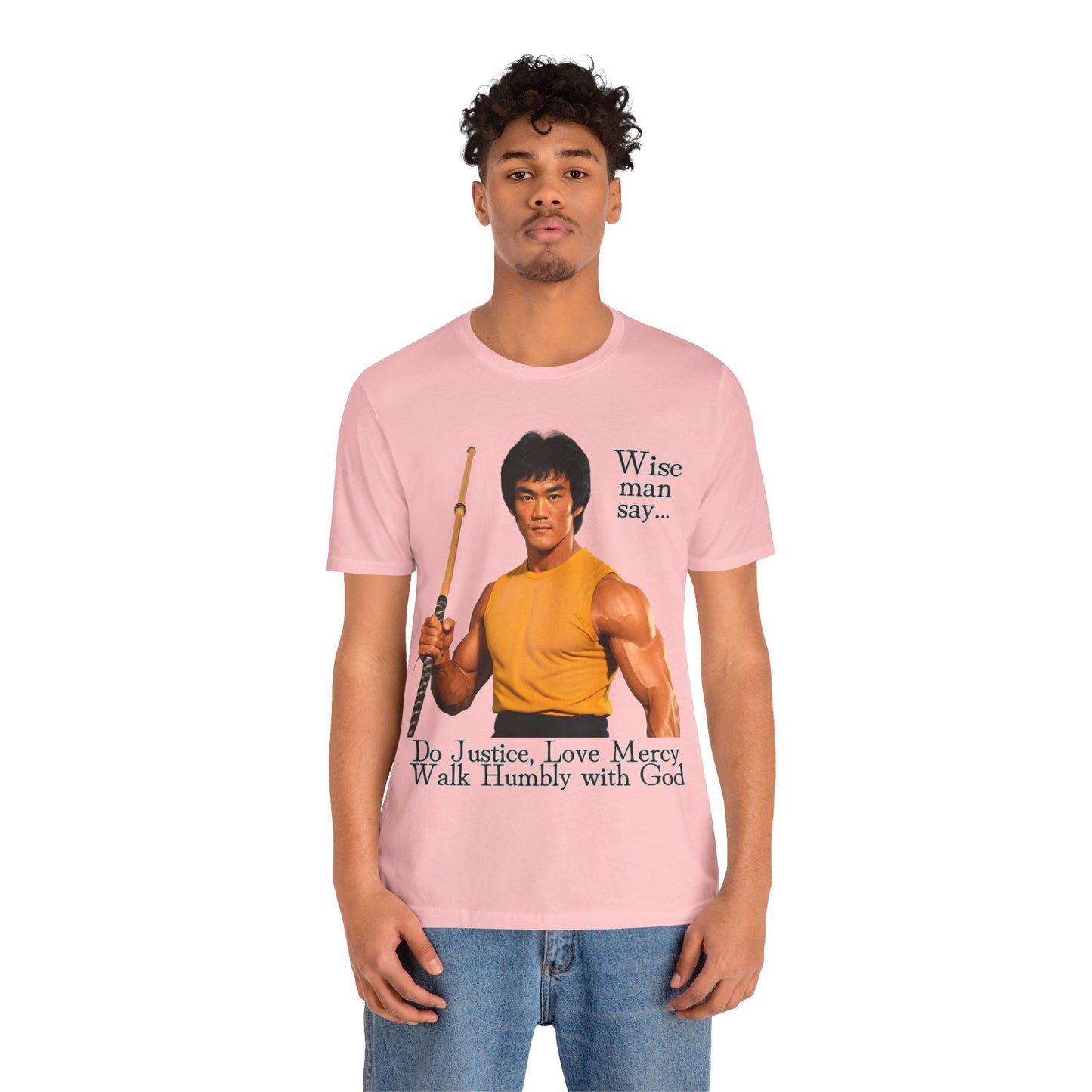 "Bruce Lee Wisdom T-Shirt | Do Justice, Love Mercy - Micah 6:8 Christian Apparel by The Holy Fight"