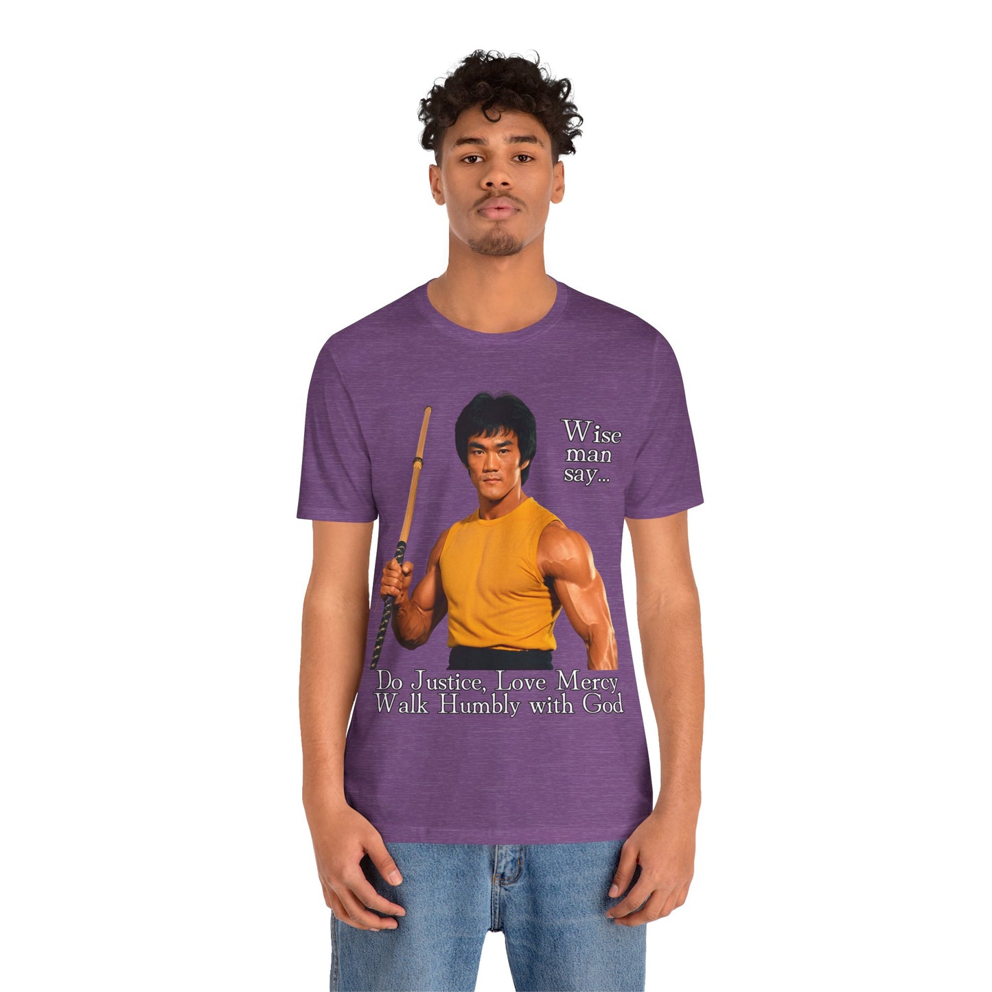 "Bruce Lee Wisdom T-Shirt | Do Justice, Love Mercy - Micah 6:8 Christian Apparel by The Holy Fight"