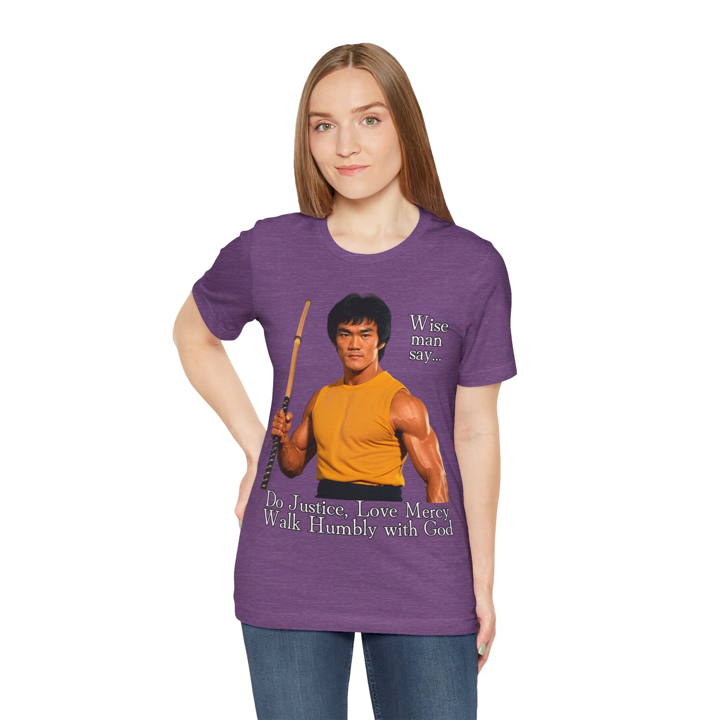 "Bruce Lee Wisdom T-Shirt | Do Justice, Love Mercy - Micah 6:8 Christian Apparel by The Holy Fight"