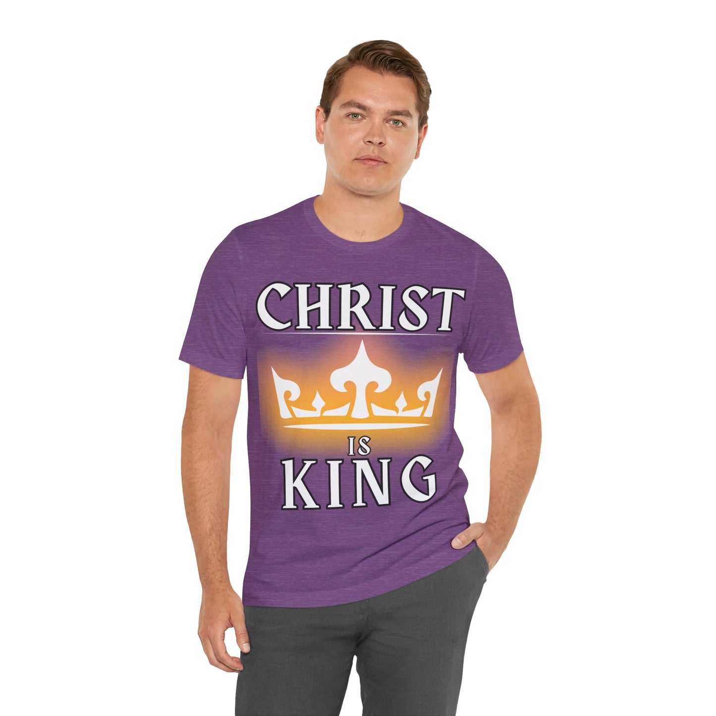 The Holy Fight “Christ is King” Christian T-Shirt – Shining Crown of Faith and Victory