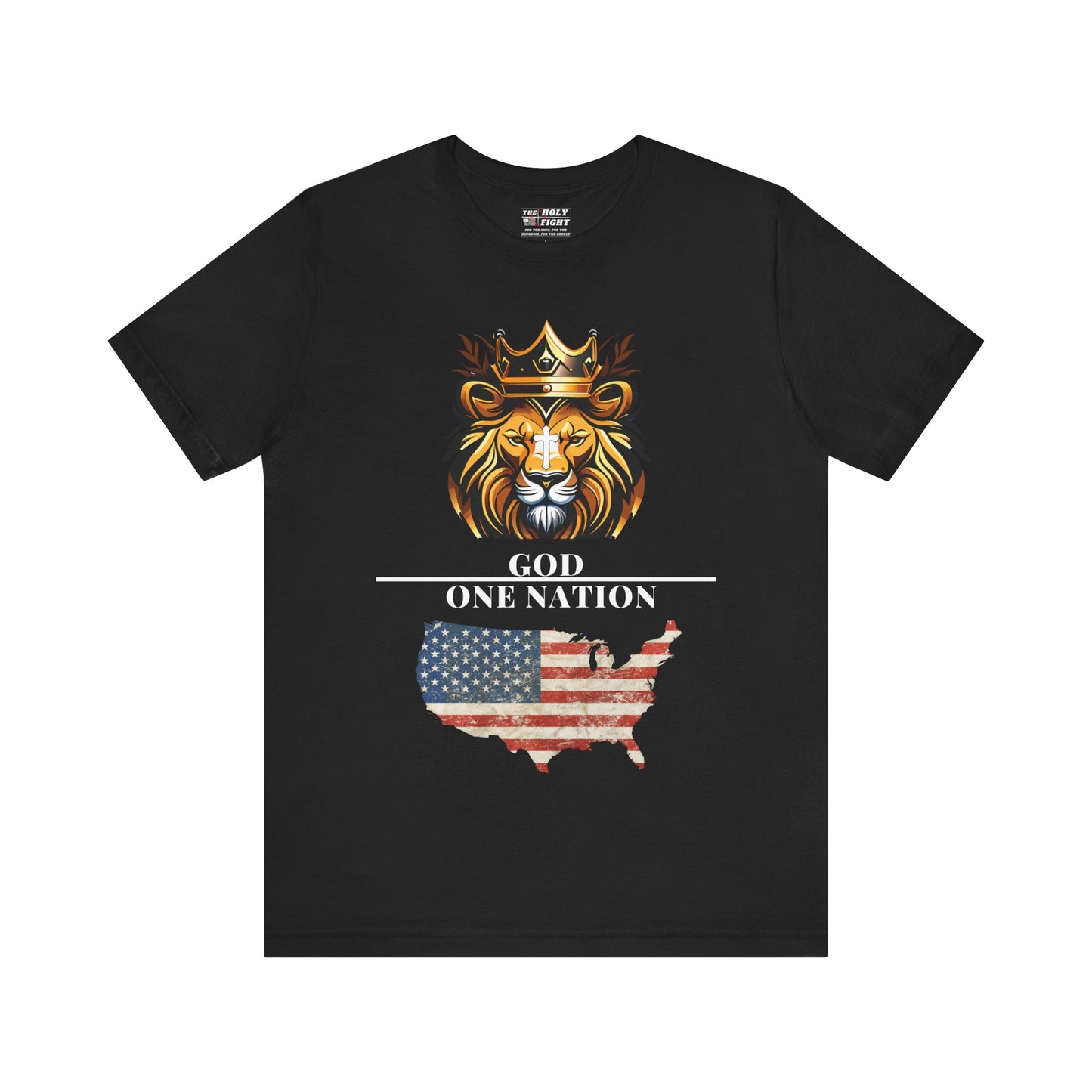 "One Nation Under God Christian T-Shirt – Patriotic Faith and Strength in Unity Apparel by The Holy Fight