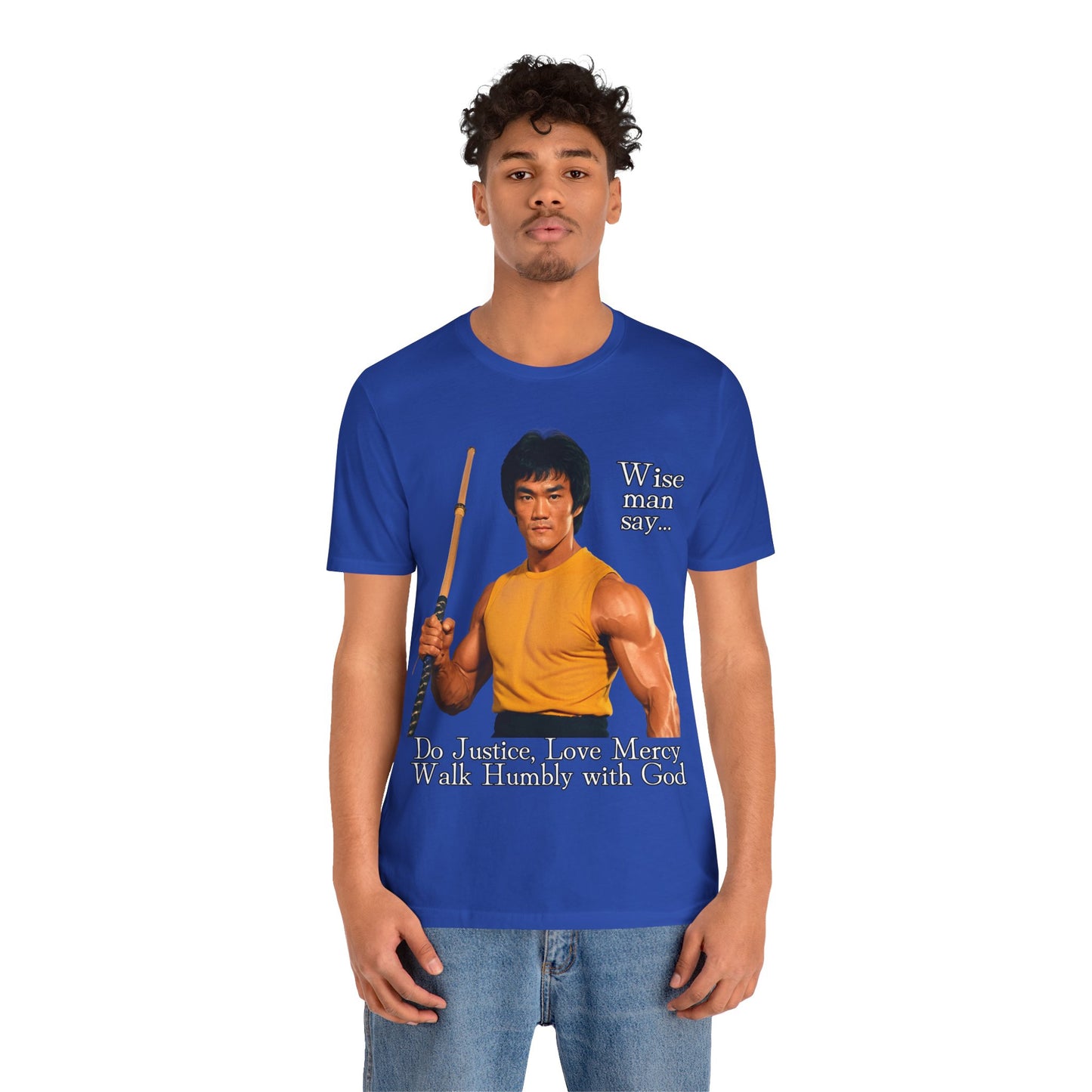 "Bruce Lee Wisdom T-Shirt | Do Justice, Love Mercy - Micah 6:8 Christian Apparel by The Holy Fight"