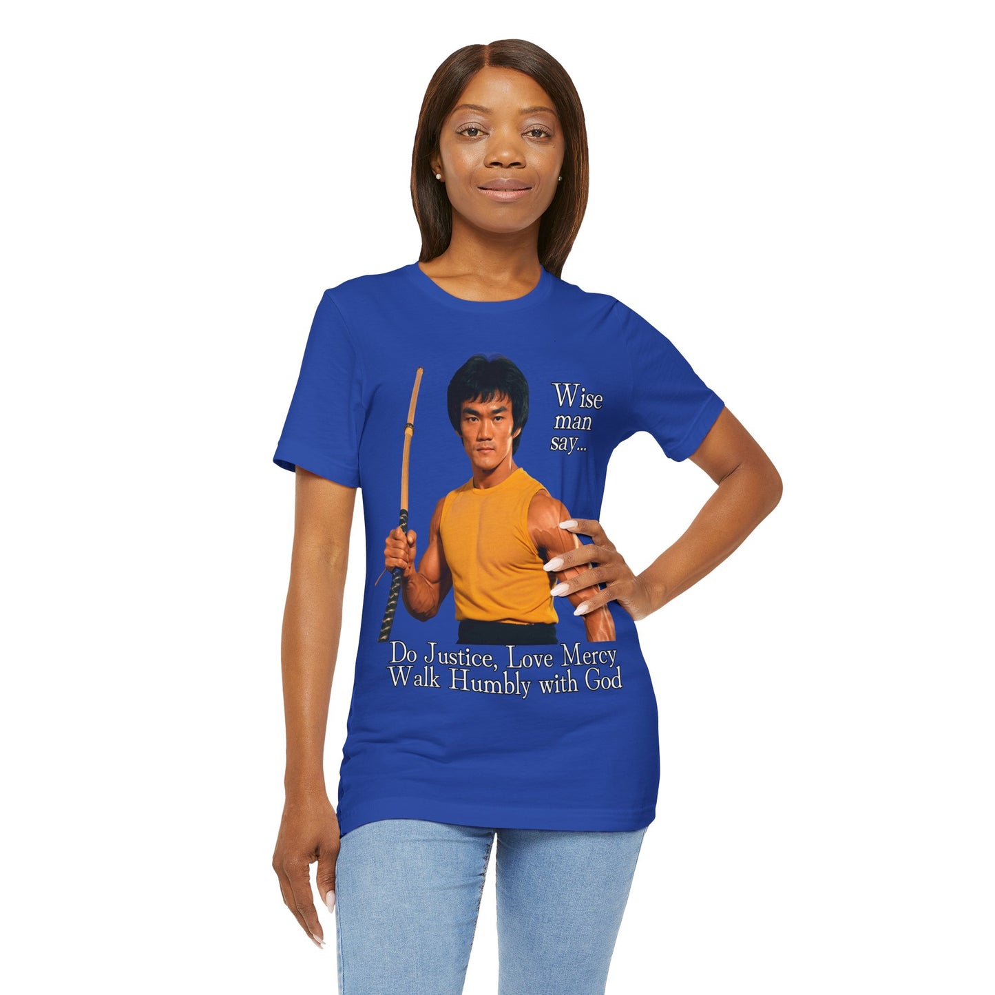 "Bruce Lee Wisdom T-Shirt | Do Justice, Love Mercy - Micah 6:8 Christian Apparel by The Holy Fight"