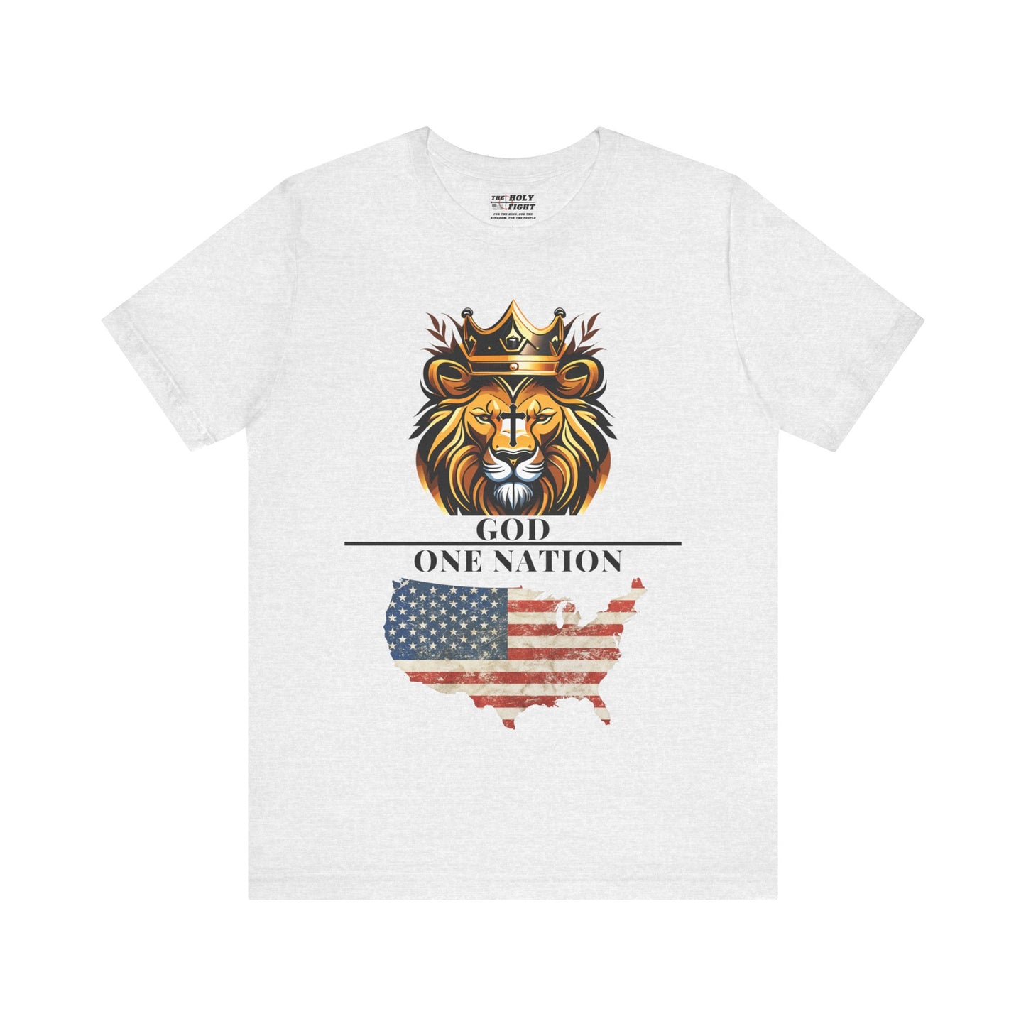 "One Nation Under God Christian T-Shirt – Patriotic Faith and Strength in Unity Apparel by The Holy Fight