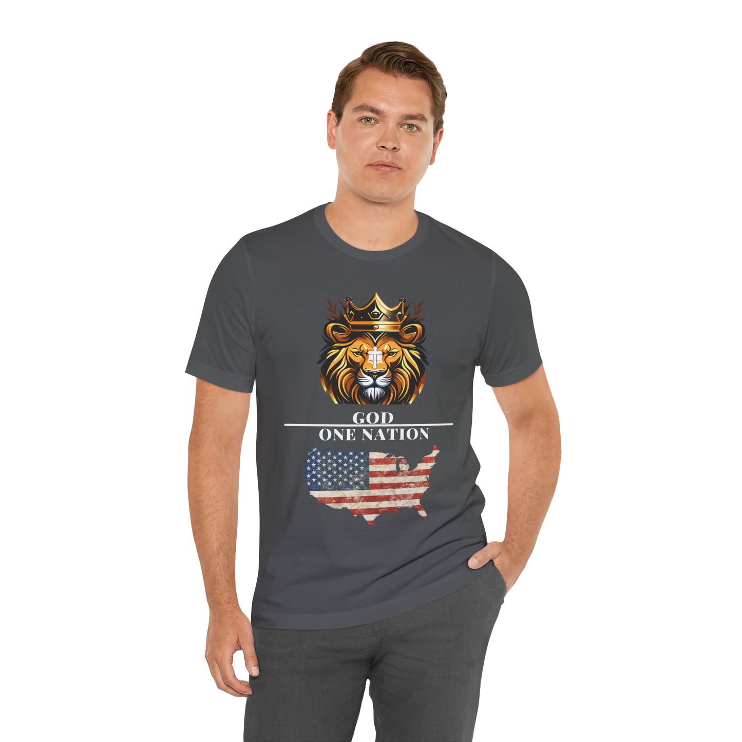 "One Nation Under God Christian T-Shirt – Patriotic Faith and Strength in Unity Apparel by The Holy Fight