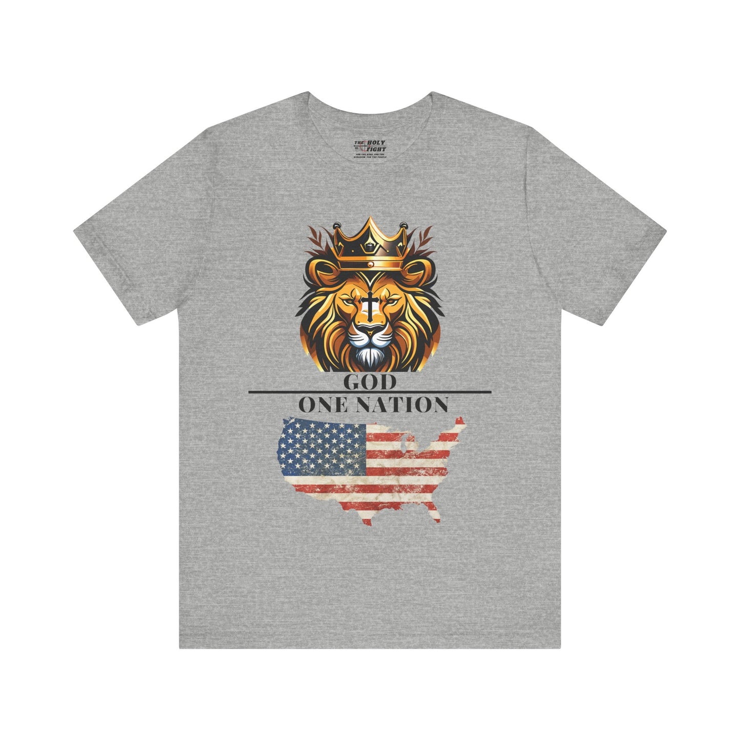 "One Nation Under God Christian T-Shirt – Patriotic Faith and Strength in Unity Apparel by The Holy Fight