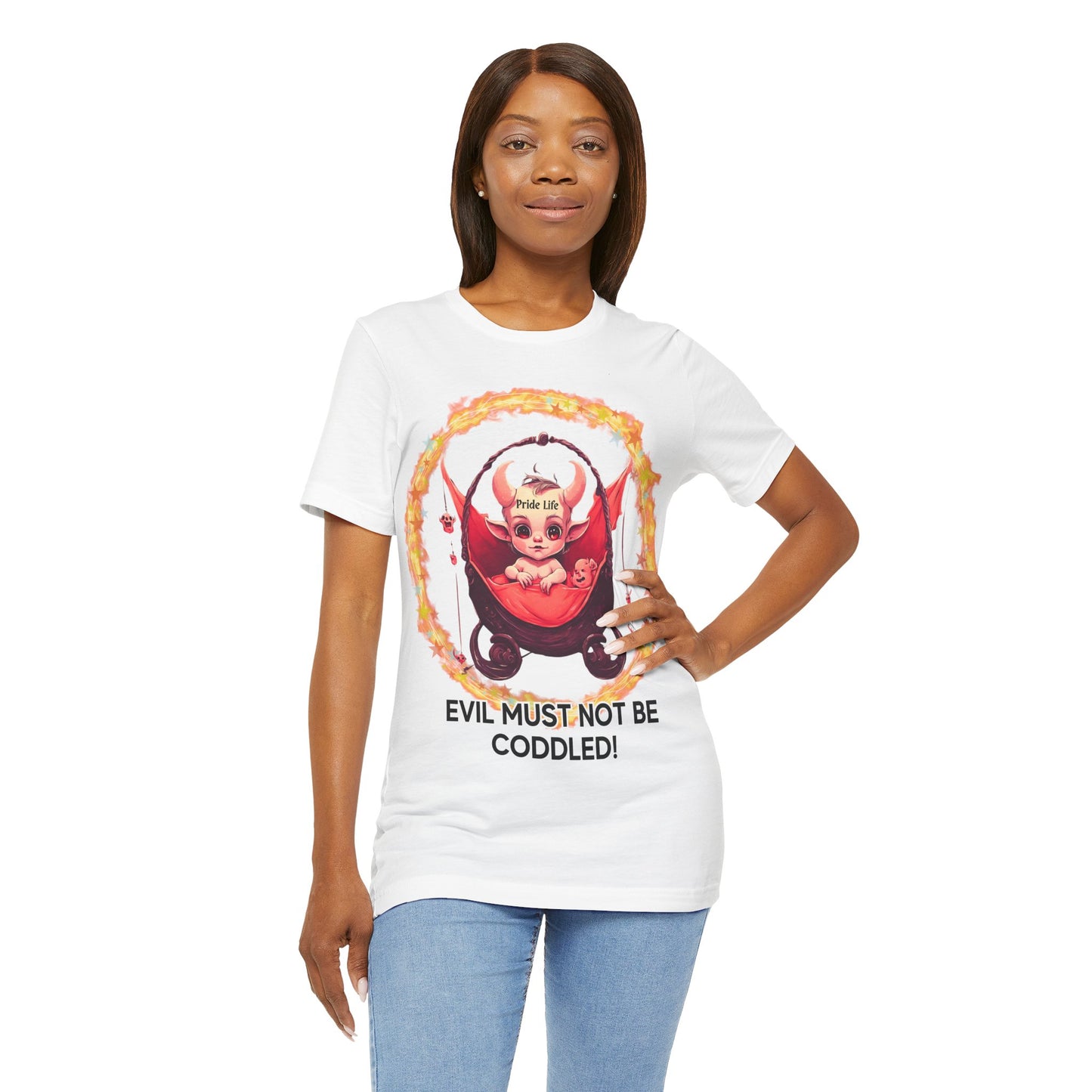 Christian Tee - Evil Must Not Be Coddled - Christian Warrior Apparel by The Holy Fight