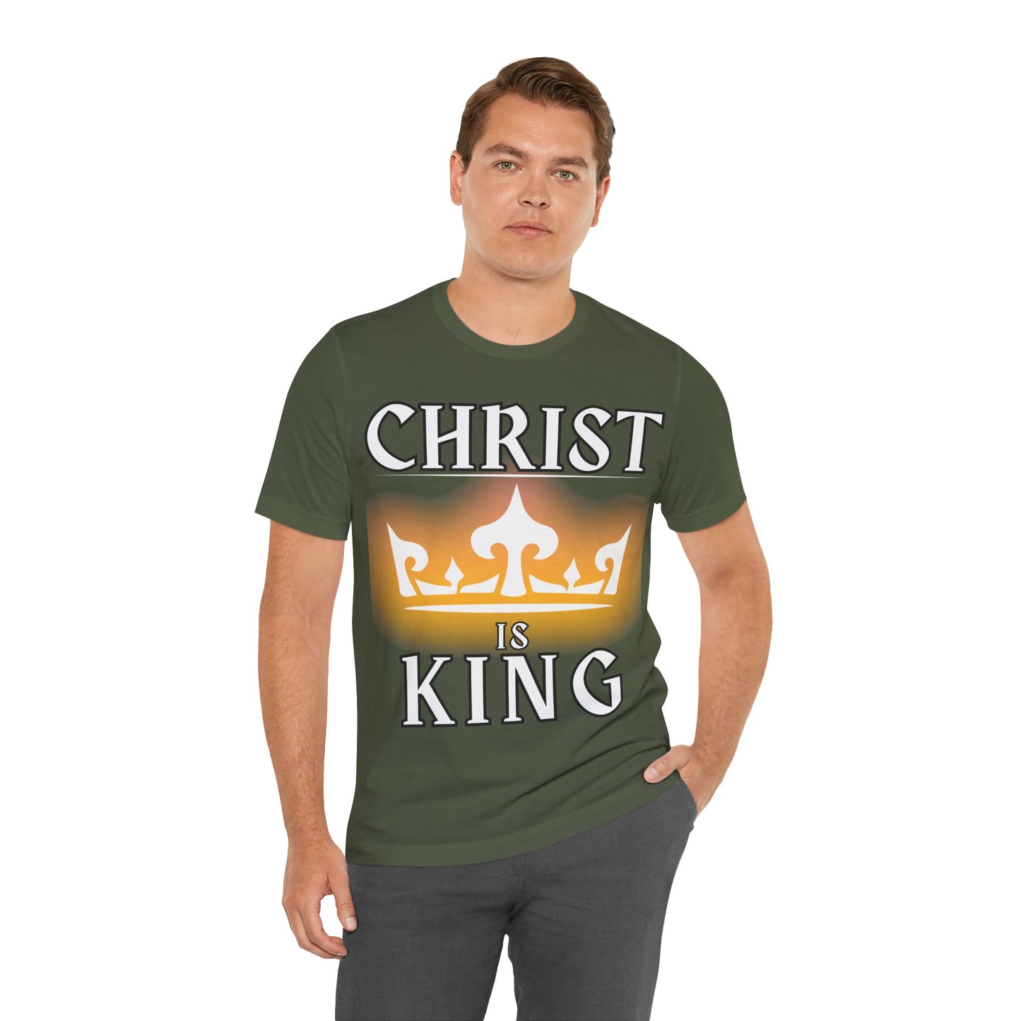 The Holy Fight “Christ is King” Christian T-Shirt – Shining Crown of Faith and Victory