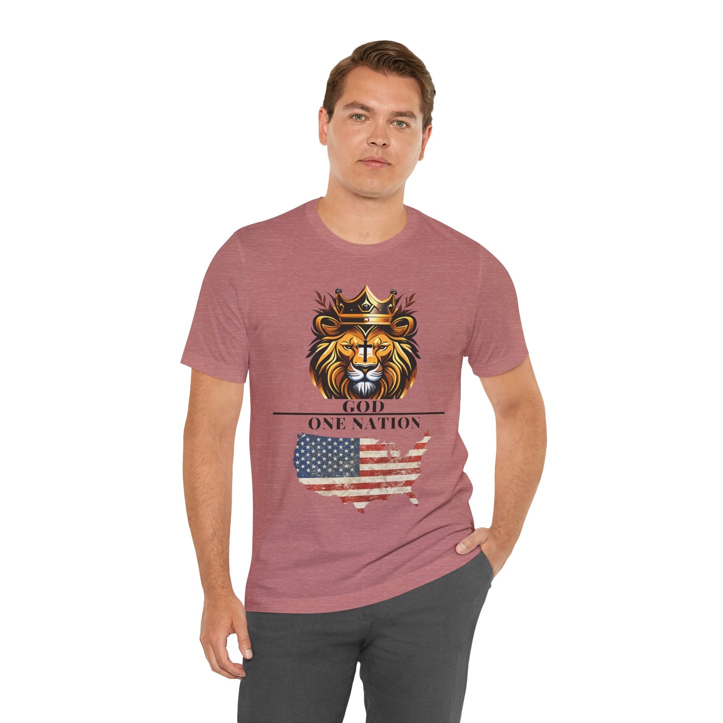 "One Nation Under God Christian T-Shirt – Patriotic Faith and Strength in Unity Apparel by The Holy Fight