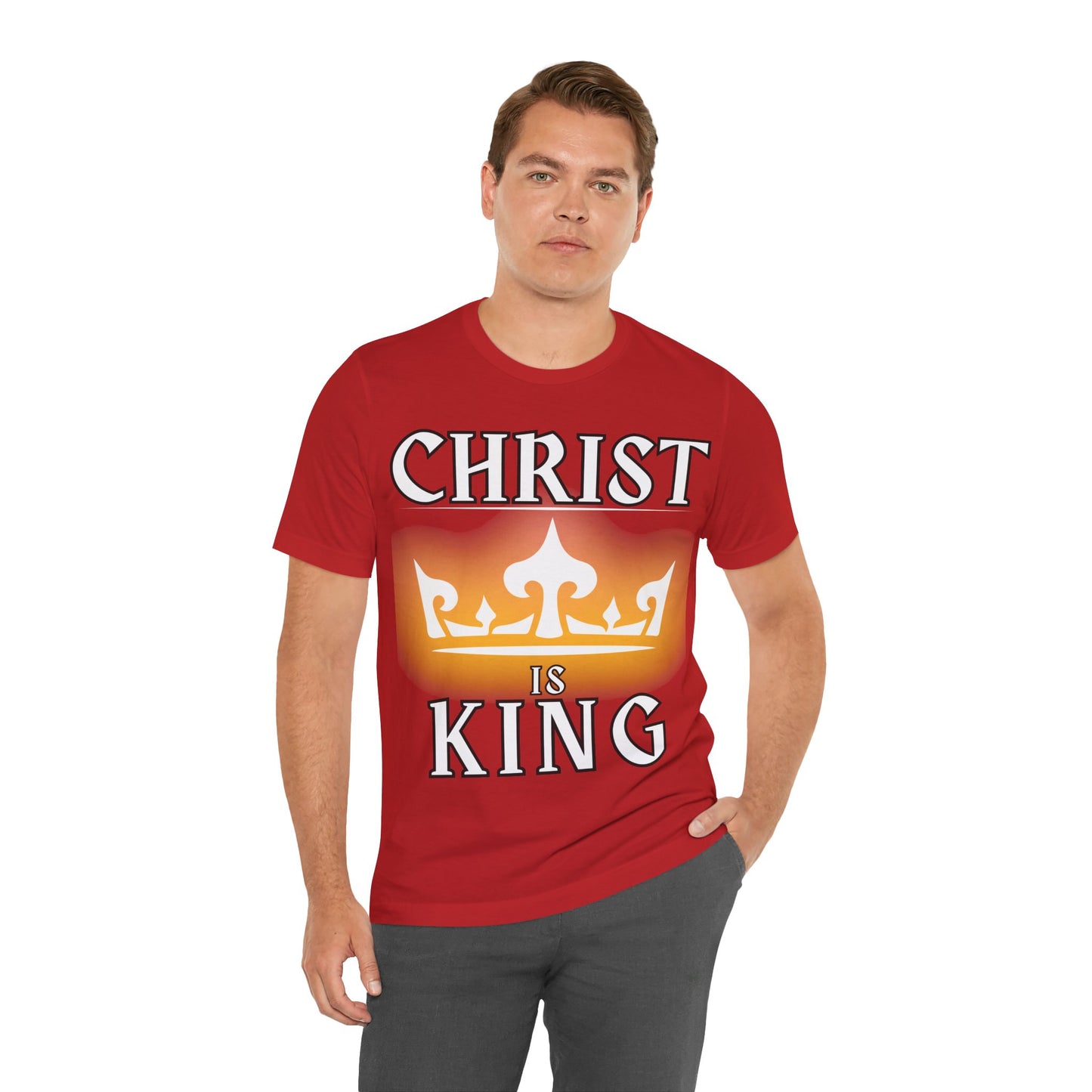 The Holy Fight “Christ is King” Christian T-Shirt – Shining Crown of Faith and Victory