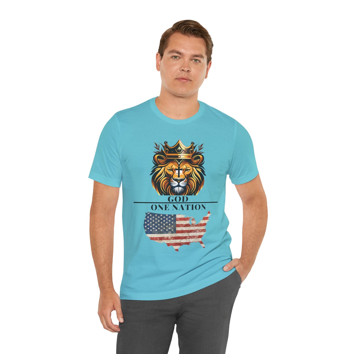 "One Nation Under God Christian T-Shirt – Patriotic Faith and Strength in Unity Apparel by The Holy Fight