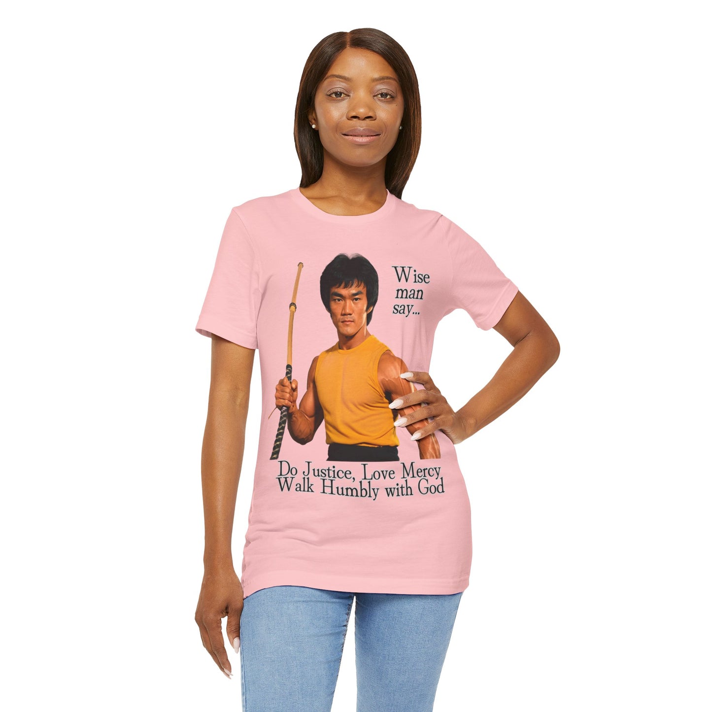 "Bruce Lee Wisdom T-Shirt | Do Justice, Love Mercy - Micah 6:8 Christian Apparel by The Holy Fight"