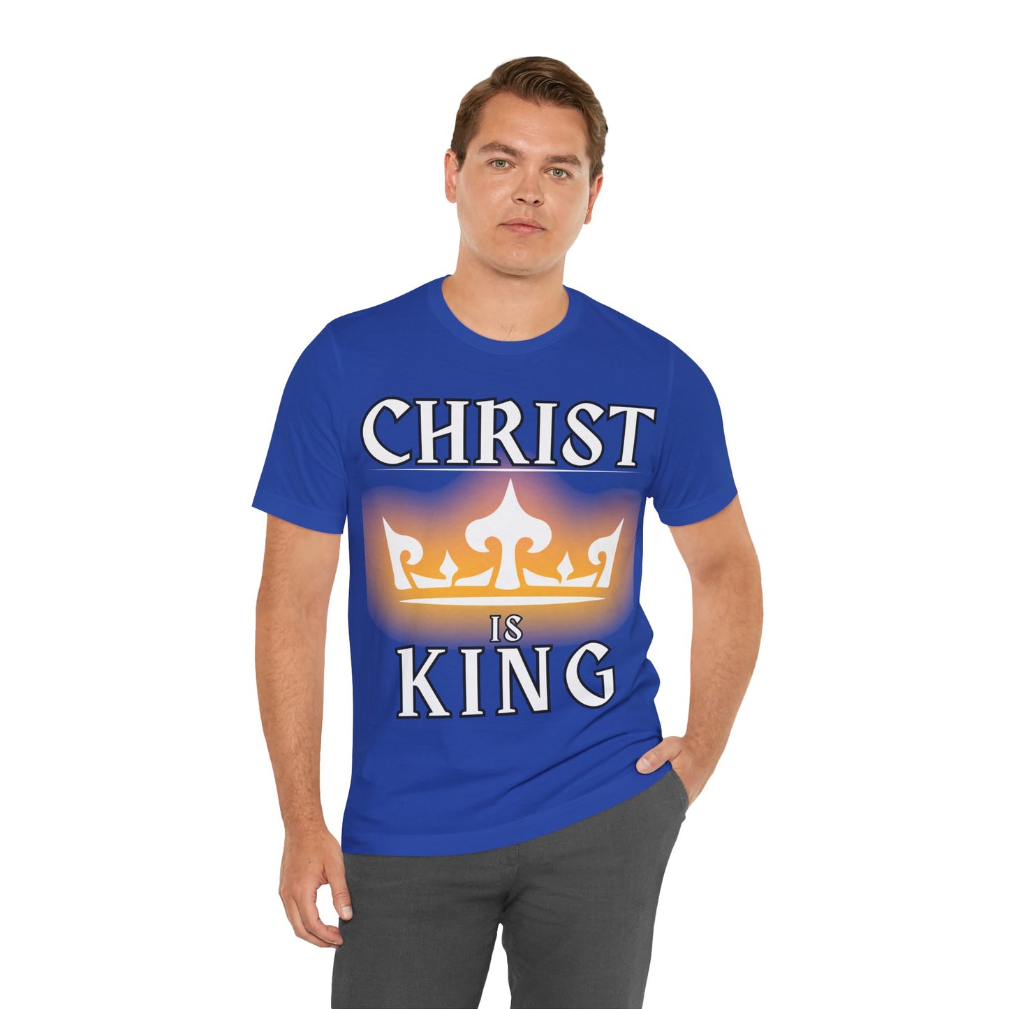The Holy Fight “Christ is King” Christian T-Shirt – Shining Crown of Faith and Victory