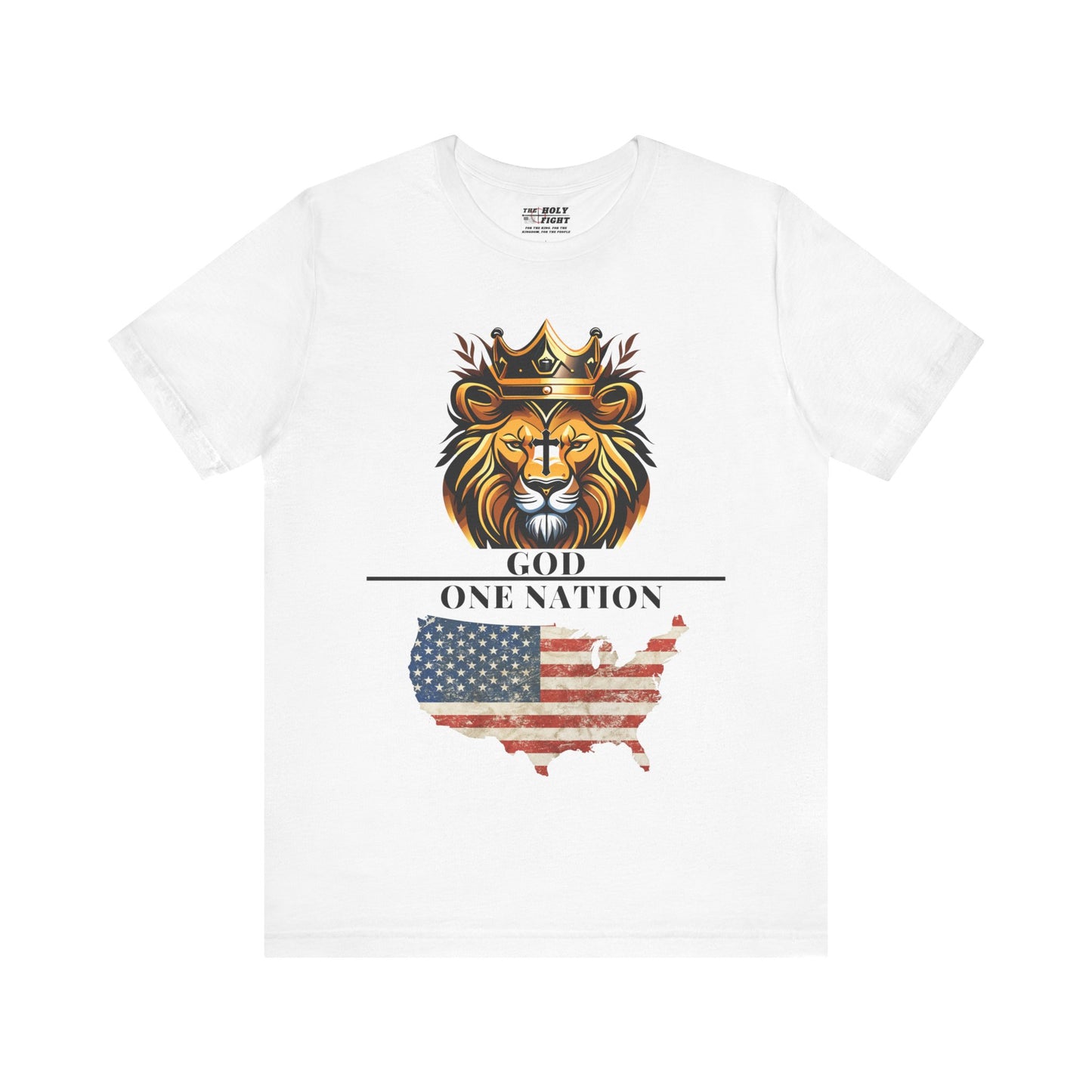 "One Nation Under God Christian T-Shirt – Patriotic Faith and Strength in Unity Apparel by The Holy Fight