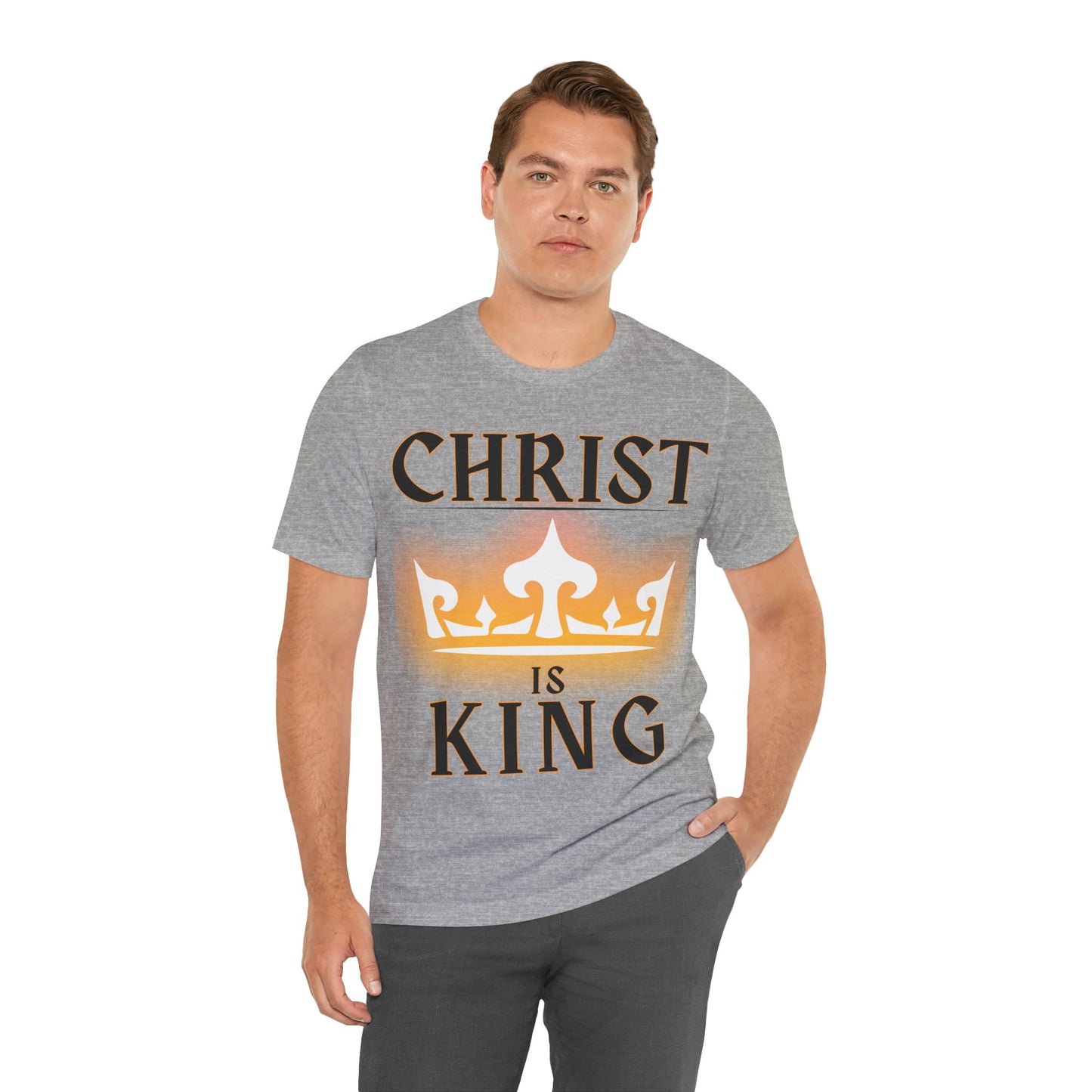 The Holy Fight “Christ is King” Christian T-Shirt – Shining Crown of Faith and Victory