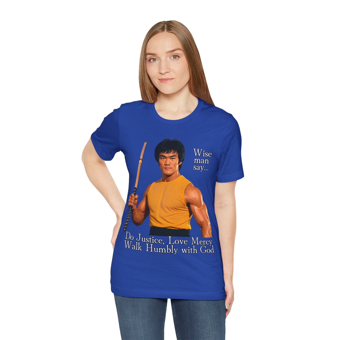 "Bruce Lee Wisdom T-Shirt | Do Justice, Love Mercy - Micah 6:8 Christian Apparel by The Holy Fight"