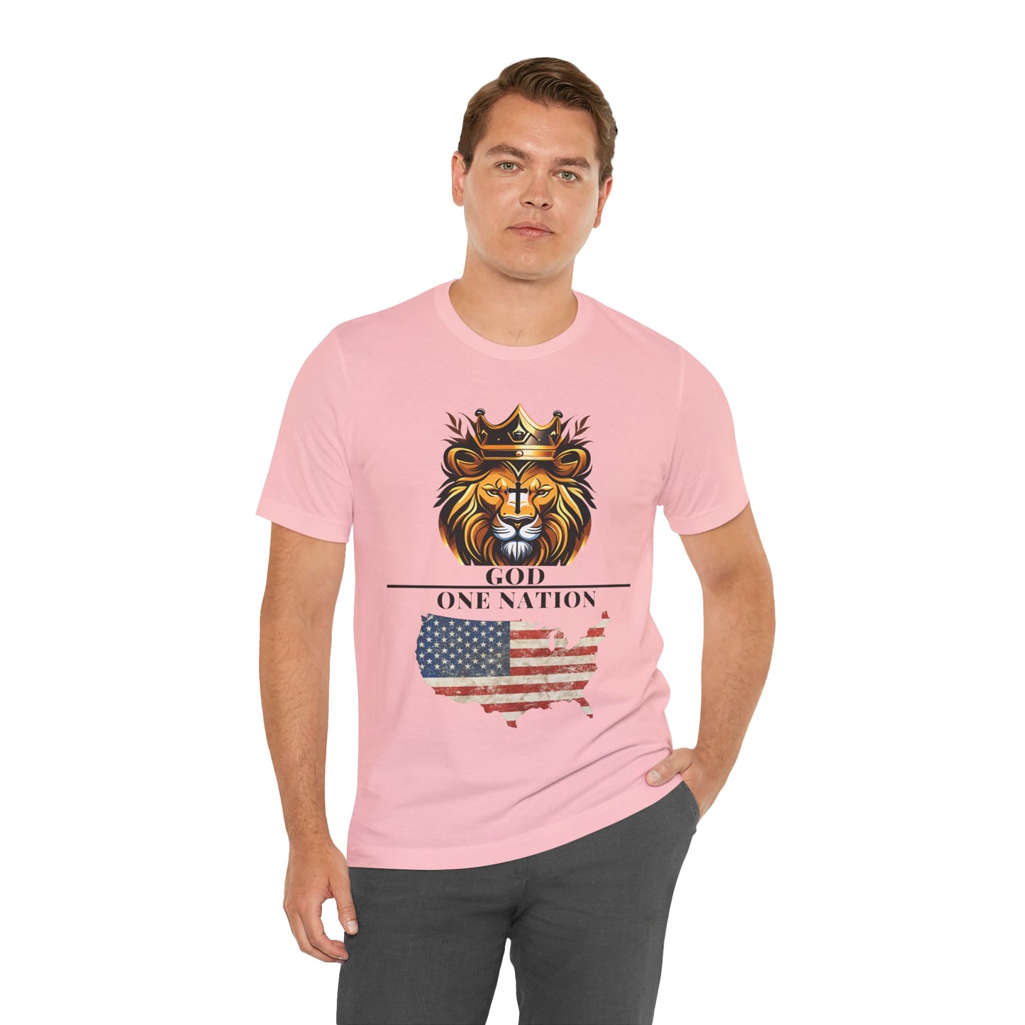 "One Nation Under God Christian T-Shirt – Patriotic Faith and Strength in Unity Apparel by The Holy Fight