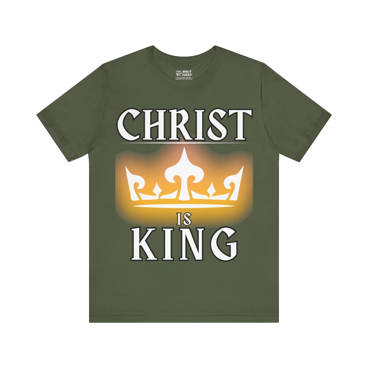 The Holy Fight “Christ is King” Christian T-Shirt – Shining Crown of Faith and Victory