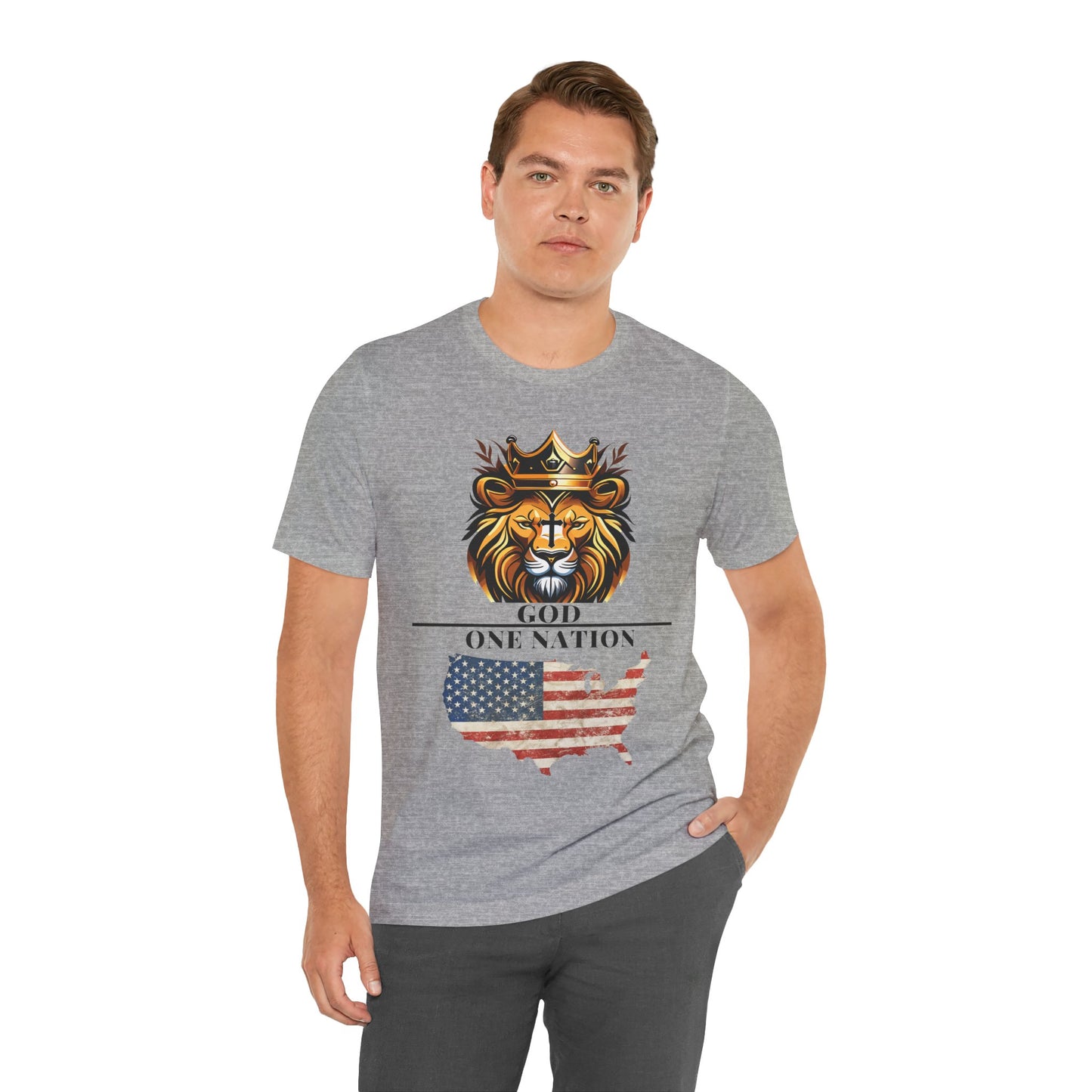 "One Nation Under God Christian T-Shirt – Patriotic Faith and Strength in Unity Apparel by The Holy Fight