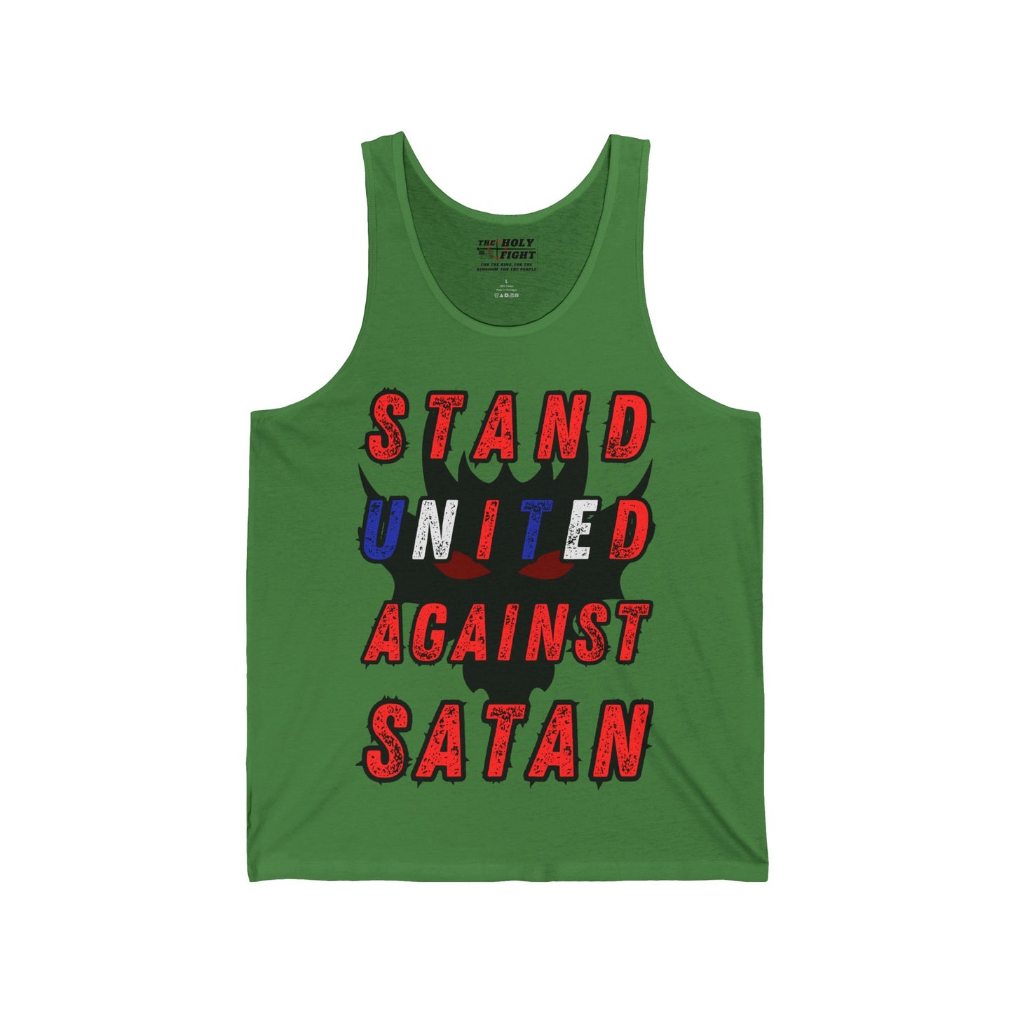 The Holy Fight "Stand United Against Satan" Christian Tank Top – Bold Spiritual Warfare Apparel