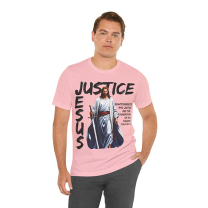 "Justice of Jesus T-Shirt | Bold Christian Message on Righteousness by The Holy Fight"