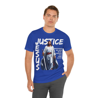 "Justice of Jesus T-Shirt | Bold Christian Message on Righteousness by The Holy Fight"