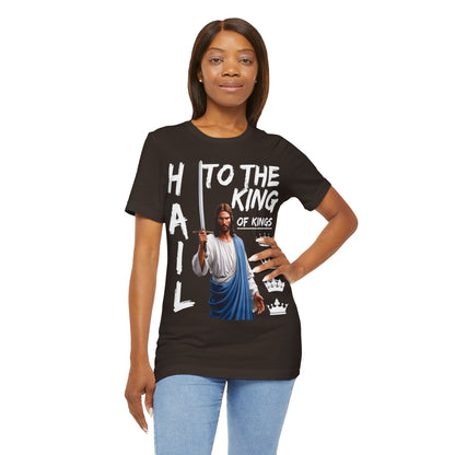 "Hail to the King of Kings T-Shirt | Powerful Christian Symbolism by The Holy Fight"