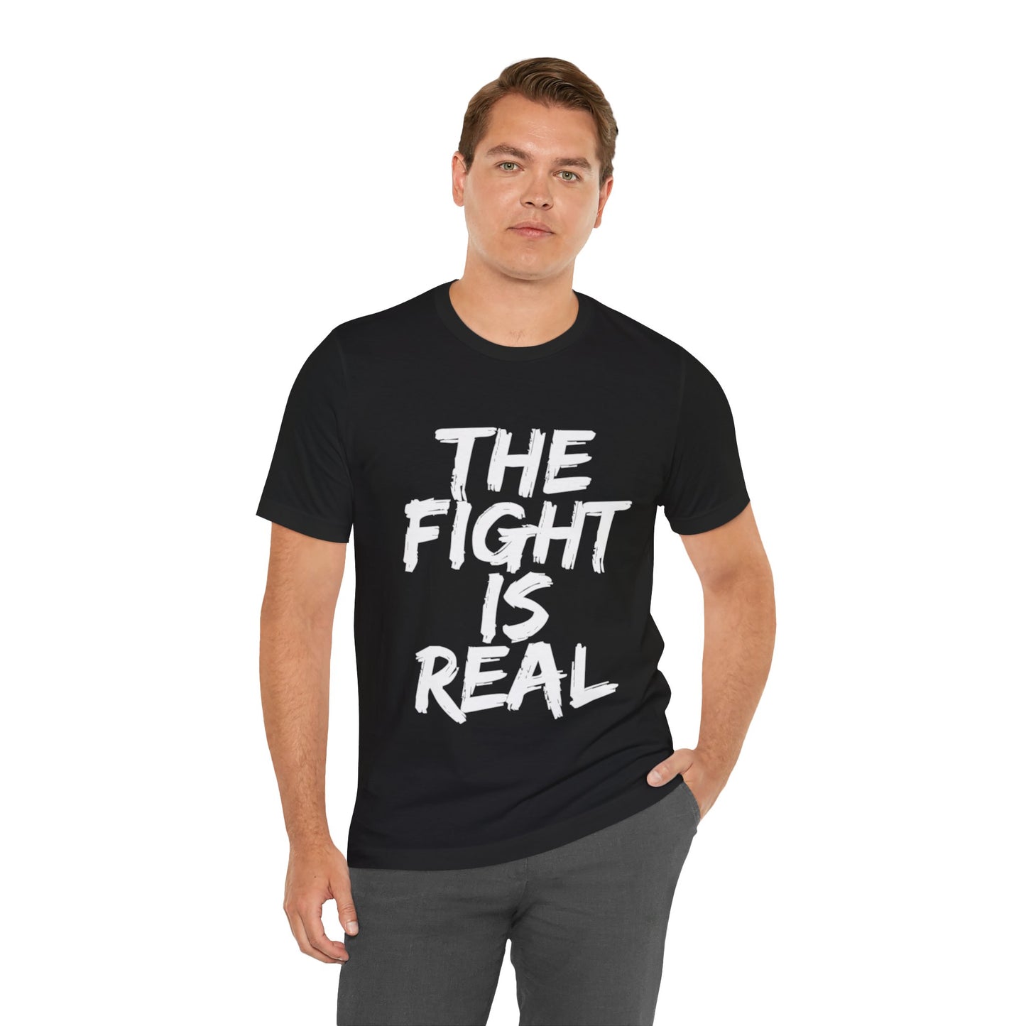 "The Fight is Real T-Shirt | Spiritual Warfare Christian Apparel by The Holy Fight"