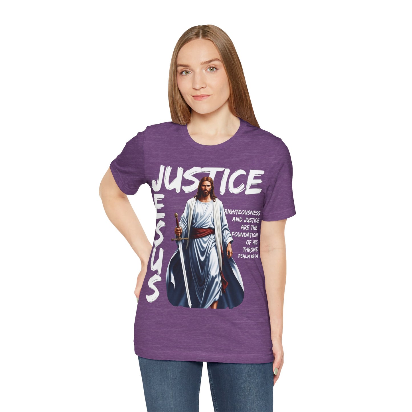 "Justice of Jesus T-Shirt | Bold Christian Message on Righteousness by The Holy Fight"