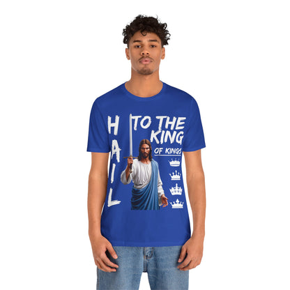 "Hail to the King of Kings T-Shirt | Powerful Christian Symbolism by The Holy Fight"