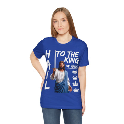 "Hail to the King of Kings T-Shirt | Powerful Christian Symbolism by The Holy Fight"