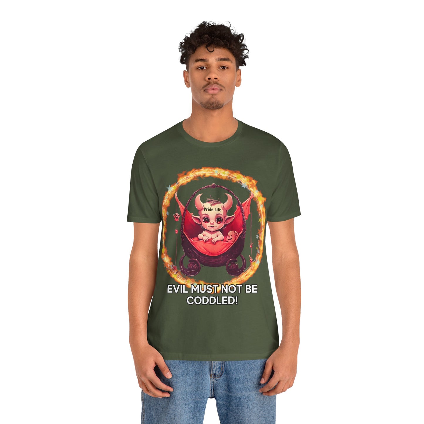 Christian Tee - Evil Must Not Be Coddled - Christian Warrior Apparel by The Holy Fight