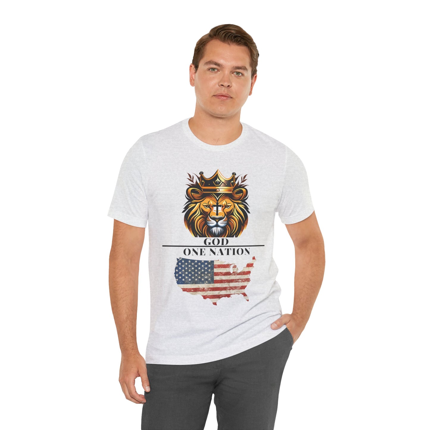 "One Nation Under God Christian T-Shirt – Patriotic Faith and Strength in Unity Apparel by The Holy Fight