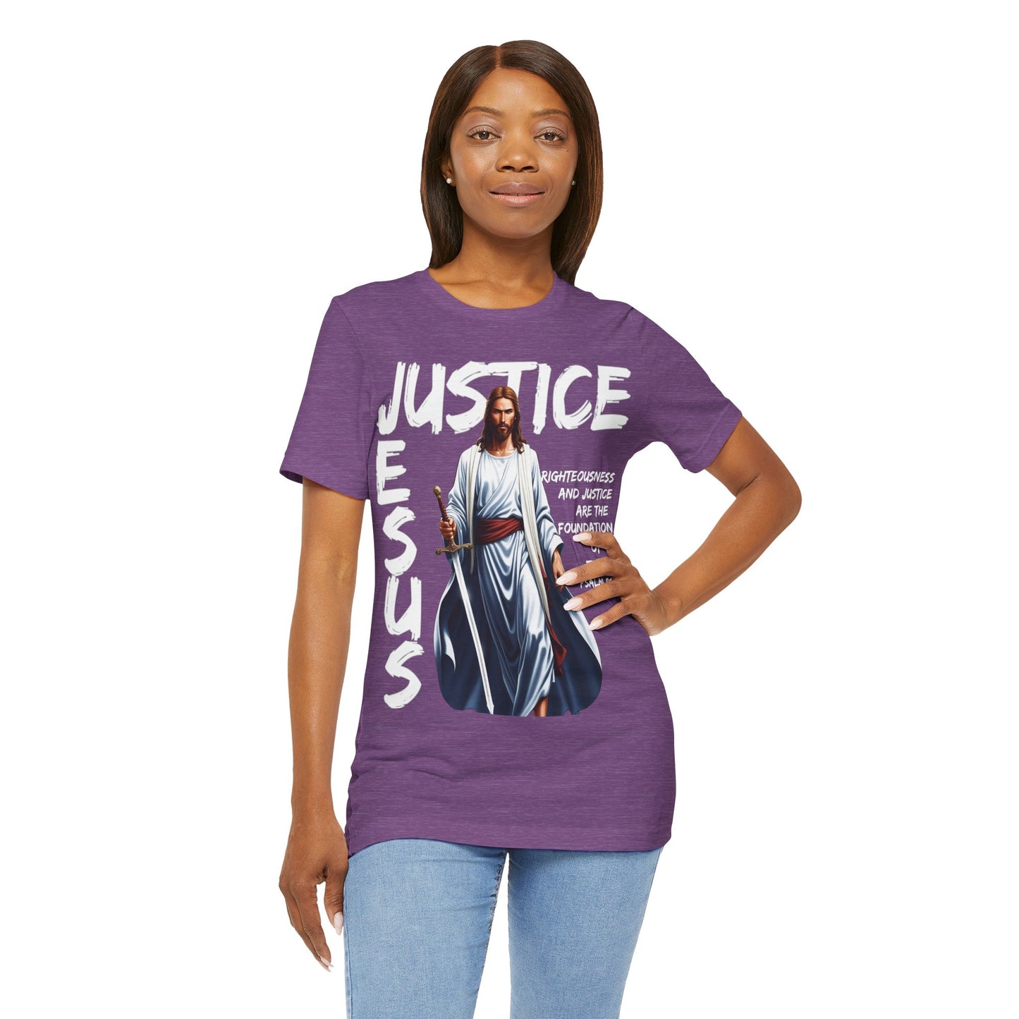 "Justice of Jesus T-Shirt | Bold Christian Message on Righteousness by The Holy Fight"