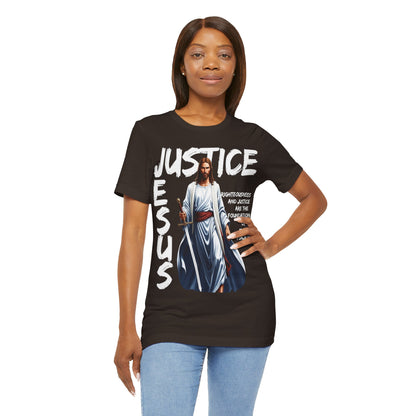 "Justice of Jesus T-Shirt | Bold Christian Message on Righteousness by The Holy Fight"