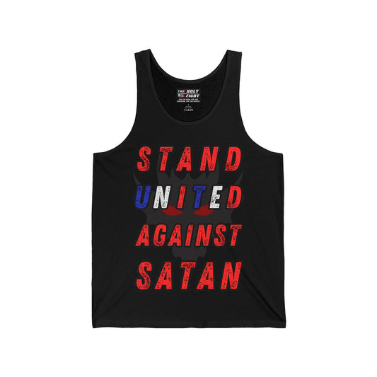 The Holy Fight "Stand United Against Satan" Christian Tank Top – Bold Spiritual Warfare Apparel