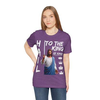 "Hail to the King of Kings T-Shirt | Powerful Christian Symbolism by The Holy Fight"