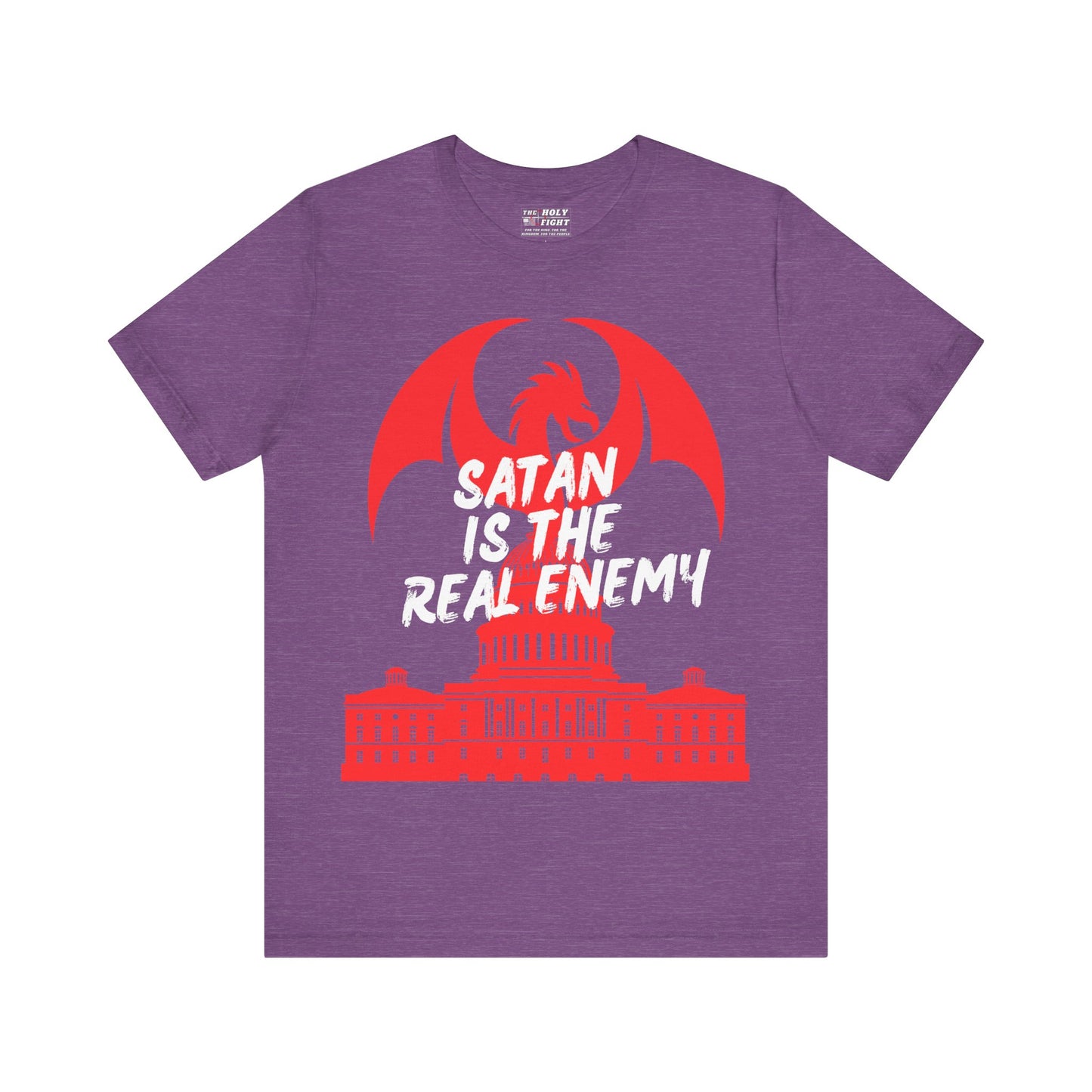 "Satan is the Real Enemy T-Shirt | Spiritual Warfare Apparel by The Holy Fight"