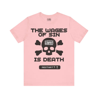 "The Wages of Sin is Death T-Shirt | Bold Christian Message Apparel by The Holy Fight"