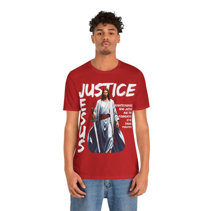 "Justice of Jesus T-Shirt | Bold Christian Message on Righteousness by The Holy Fight"