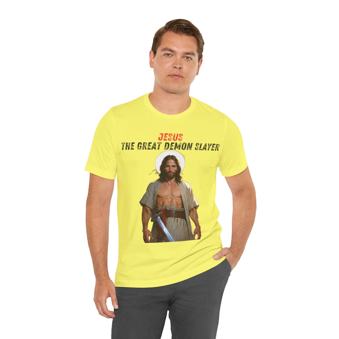 "Jesus the Great Demon Slayer T-Shirt | Christian Warrior Apparel by The Holy Fight"